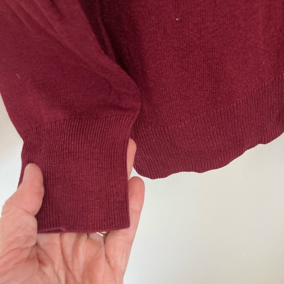 Old Navy Red Cardigan Sweater V-Neck Knit - Picture 2 of 4